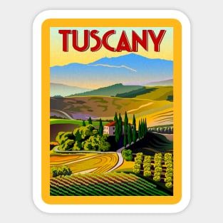 Vintage Travel Poster - Tuscany Sticker